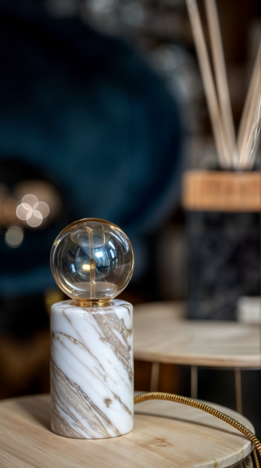 Marbles Design ™ - Lampada Desk in Marmo Calacatta