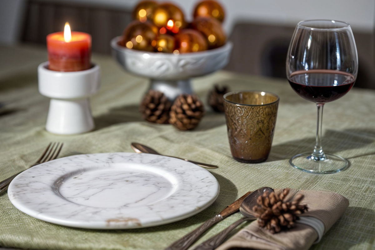 Marbles design ™ -  Set Di 4 Sotto Piatti In Marmo Di Carrara