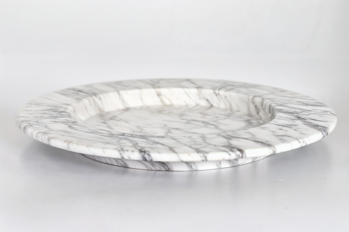 Marbles design ™ -  Set Di 4 Sotto Piatti In Marmo Di Carrara