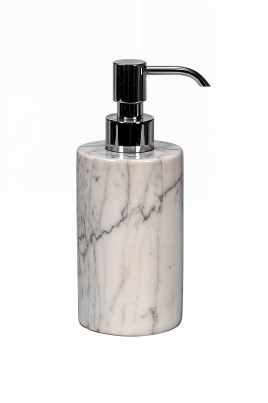 Marbles Design - Dispenser Per Sapone in Marmo Bianco Carrara