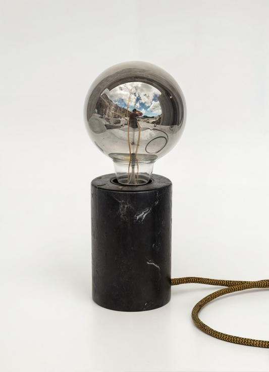 Marbles Design ™ - Lampada Desk in Mamo Nero Marquina